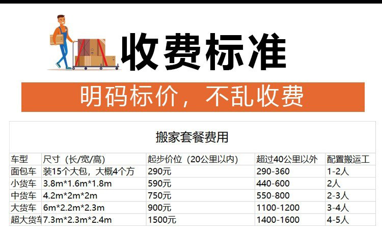 廣州搬家公司怎么收費？